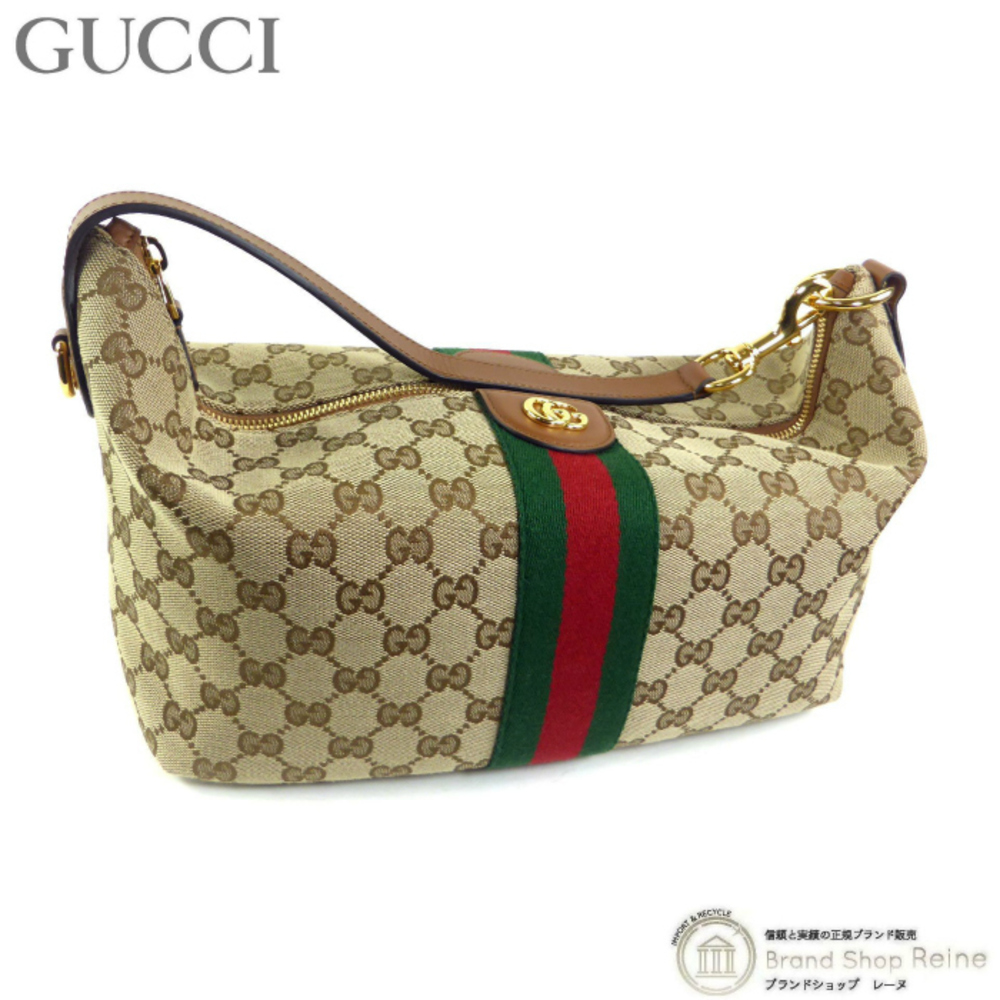 Gucci Vanity Top Handle GG Canvas Shoulder Handbag Beige Brown - Picture 2 of 7